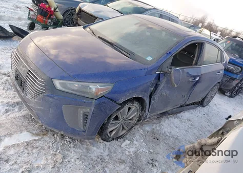 2019 Hyundai Ioniq Hybrid Limited z USA, uszkodzony, nr VIN KMHC85LCXKU144350